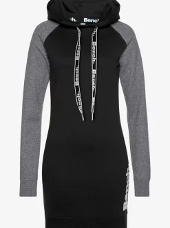 Robe sweatshirt à capuche avec logo et manches raglan