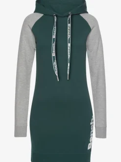 Robe sweatshirt à capuche avec logo et manches raglan