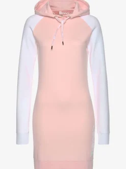 Robe sweatshirt à capuche avec logo et manches raglan