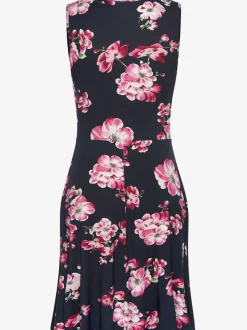 Robe été encolure goutte d'eau larges bretelles imprimé