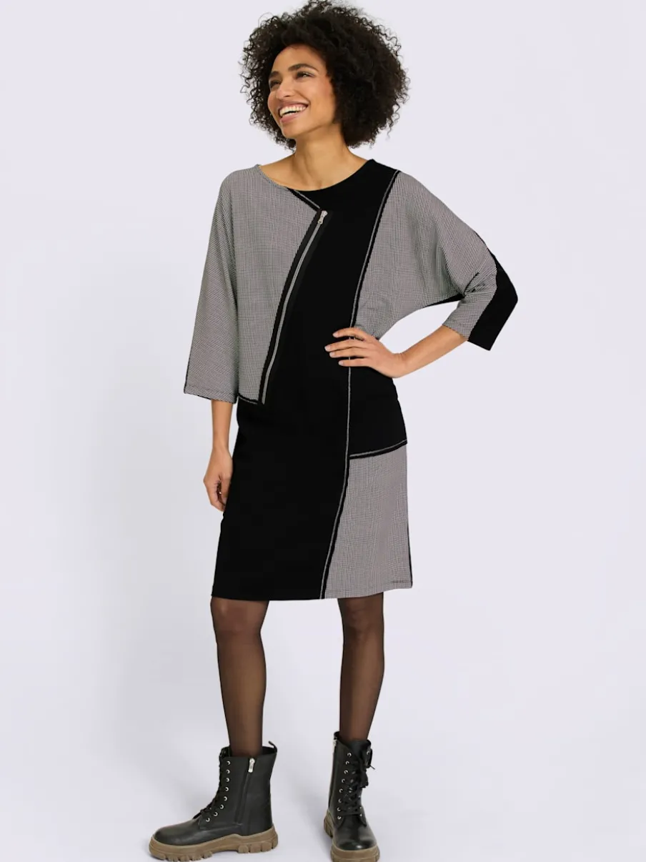 Robe tissée superbe mélange de matières