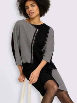 Robe tissée superbe mélange de matières