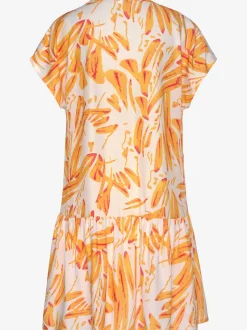 Robe tunique en viscose à manches courtes imprimée