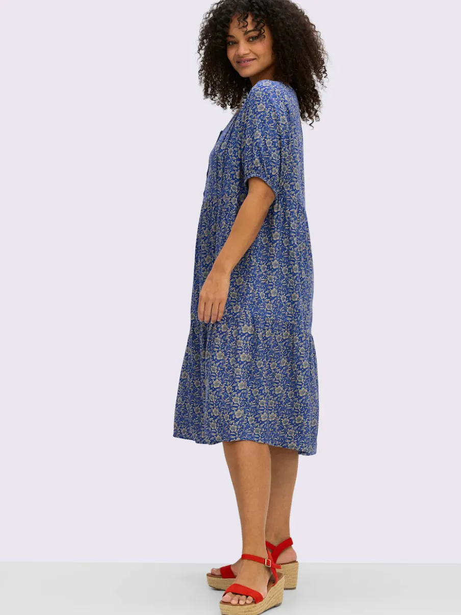 Robe tunique manches ballons à finition élastique
