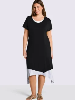 Robe évasée aspect 2 en 1 tendance