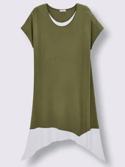 Robe évasée aspect 2 en 1 tendance