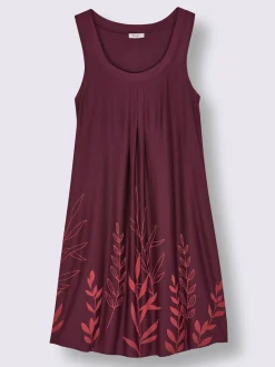 Robe évasée encolure ronde dégagée