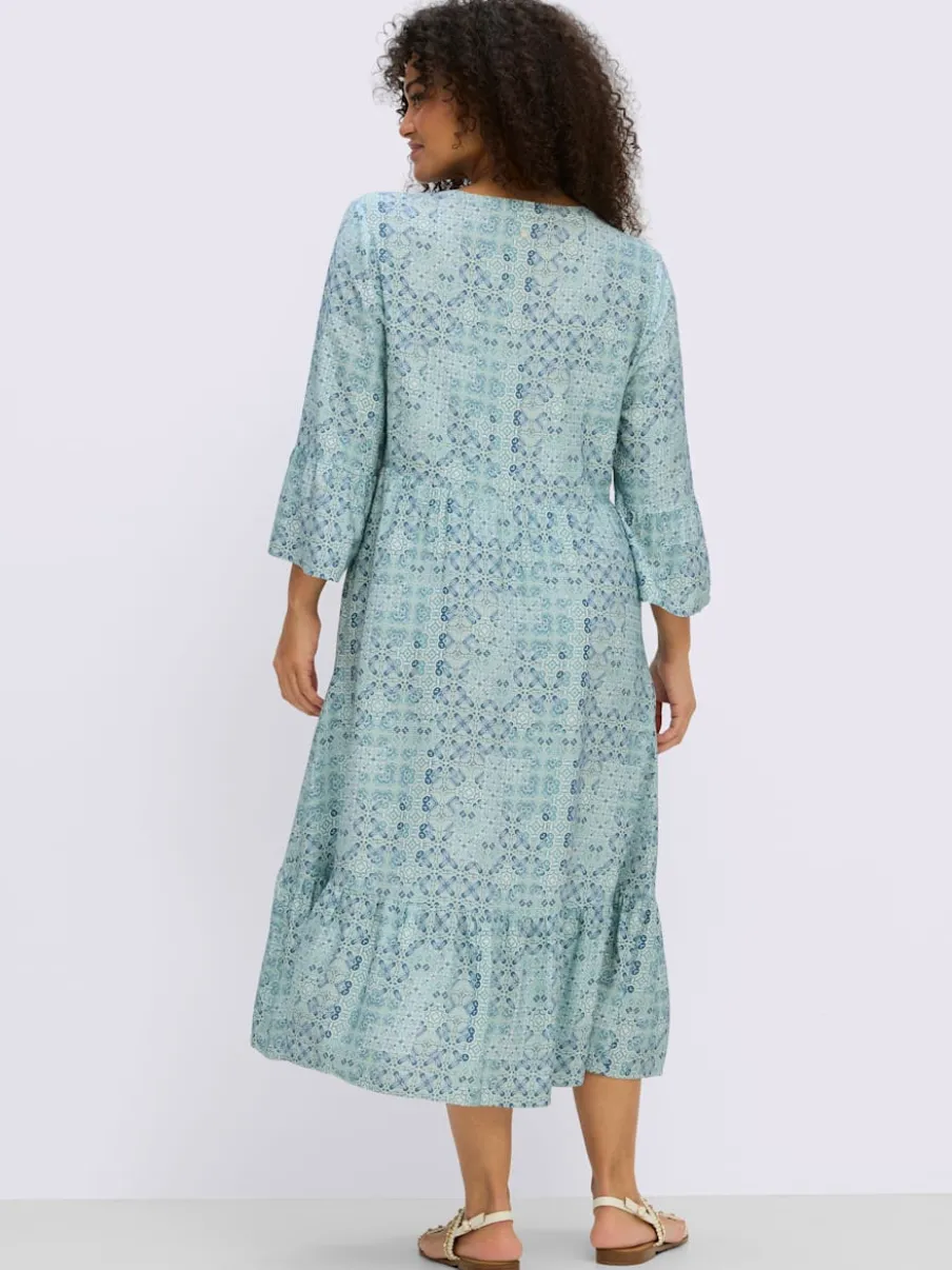 Robe évasée motif estival