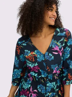 Robe évasée viscose