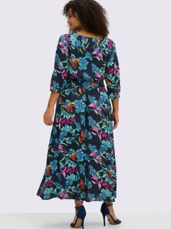 Robe évasée viscose