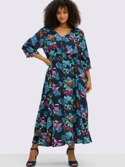 Robe évasée viscose