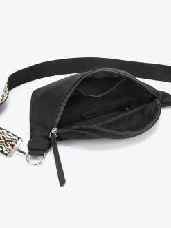 Sac banane tendance en matière douce avec petites poches intérieures et ceinture en tissu