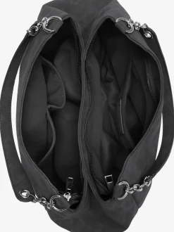 Sac à bandoulière sac à main avec détails argentés et deux poches intérieures séparées