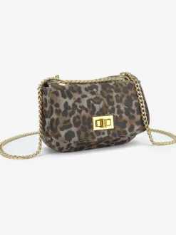 Sac en bandoulière petit sac avec anse à chaîne couleur or élégante et petite poche intérieure