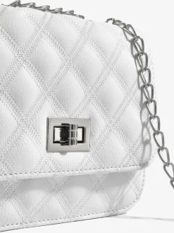 Sac en bandoulière petit sac avec élégante anse à chaîne couleur argent