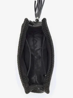 Sac en bandoulière sac à main en imitation raphia tendance