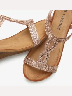 Sandales avec détails brillants tendance