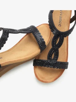 Sandales avec détails brillants tendance