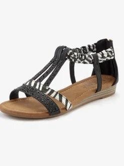Sandales avec superbes éléments décoratifs au style ethnique