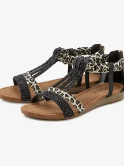 Sandales avec superbes éléments décoratifs au style ethnique