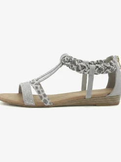 Sandales avec superbes éléments décoratifs au style ethnique