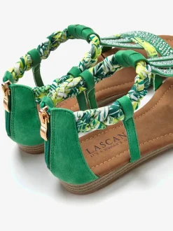 Sandales avec superbes éléments décoratifs au style ethnique
