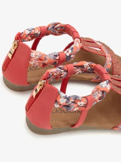 Sandales avec superbes éléments décoratifs au style ethnique