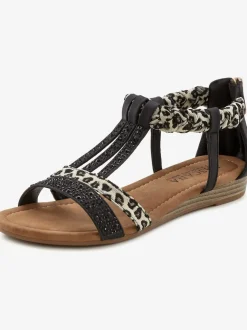 Sandales avec superbes éléments décoratifs au style ethnique