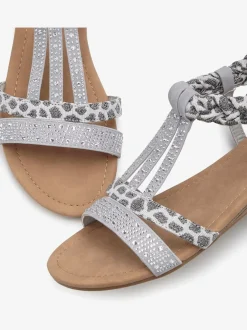 Sandales avec superbes éléments décoratifs au style ethnique