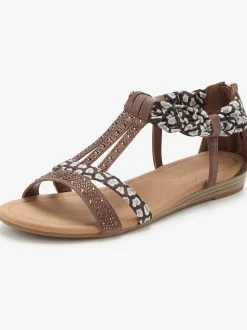 Sandales avec superbes éléments décoratifs au style ethnique