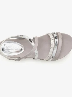 Sandales brides raffinées avec empiècements métalliques