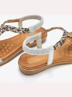 Sandales brides tressées raffinées