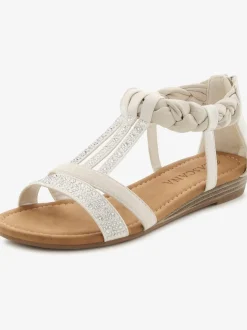 Sandales d'été avec petites pierres brillantes tendance