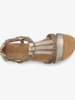 Sandales d'été avec petites pierres brillantes tendance