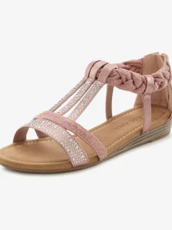 Sandales d'été avec petites pierres brillantes tendance