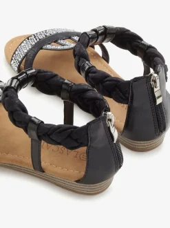 Sandales d'été avec petites pierres brillantes tendance