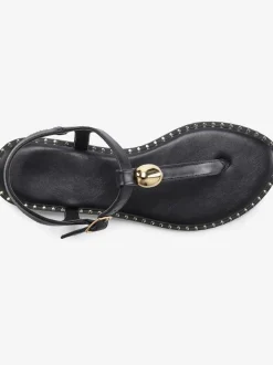 Sandales élégantes avec rivets dorés