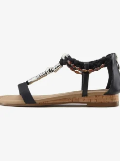 Sandales éléments décoratifs tendance et petit talon compensé confortable