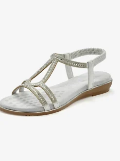Sandales petites pierres décoratives pour une allure sophistiquée et raffinée