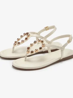 Sandales pierres fantaisie tendance