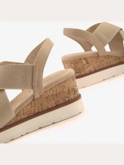 Sandales talon compensé confortable d'env. 6 cm