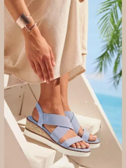 Sandales talon compensé confortable d'env. 6 cm