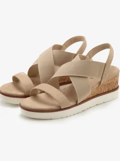 Sandales talon compensé confortable d'env. 6 cm