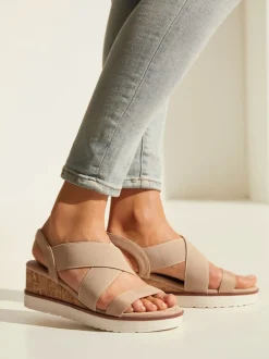Sandales talon compensé confortable d'env. 6 cm