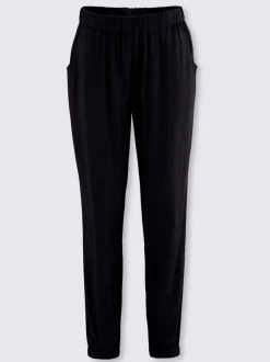 Sarouels fluides avec taille élastique et poches arrondies