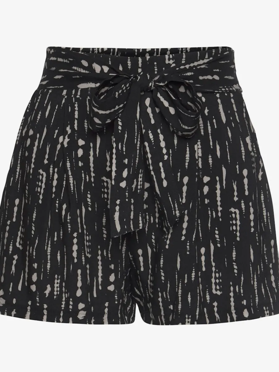 Short avec imprimé intégral ceinture à nouer et poches