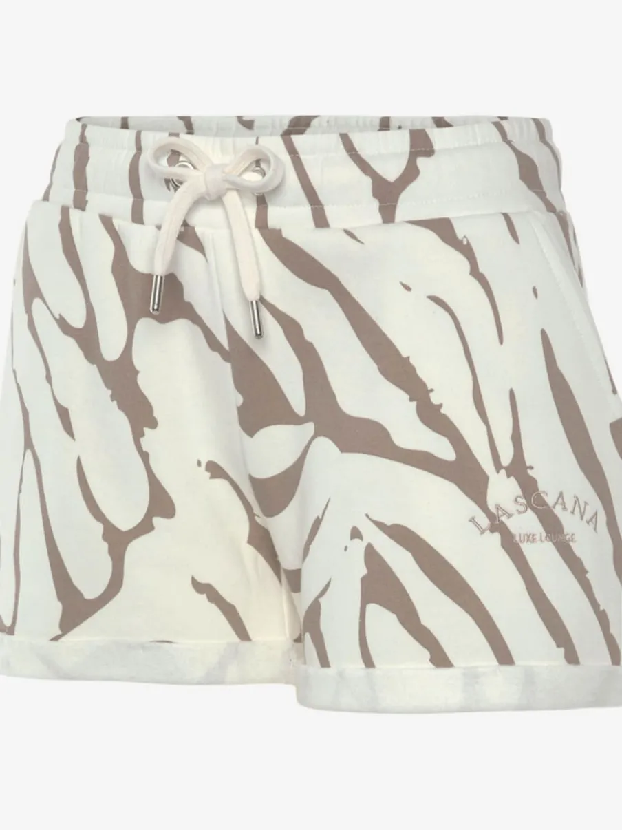 Short décontracté avec motif zèbre et poches latérales fendues