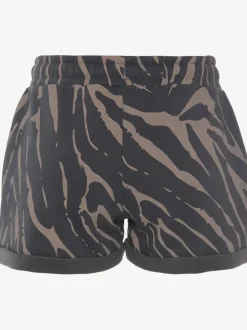 Short décontracté avec motif zèbre et poches latérales fendues