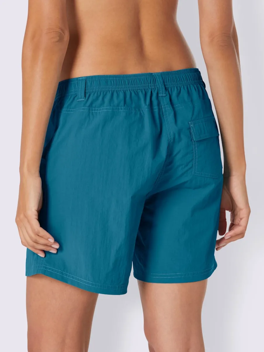 Short de bain sportif à taille élastique avec poches latérales