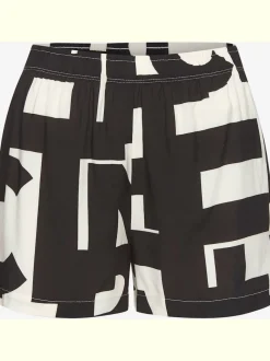 Short de pyjama avec motif abstrait